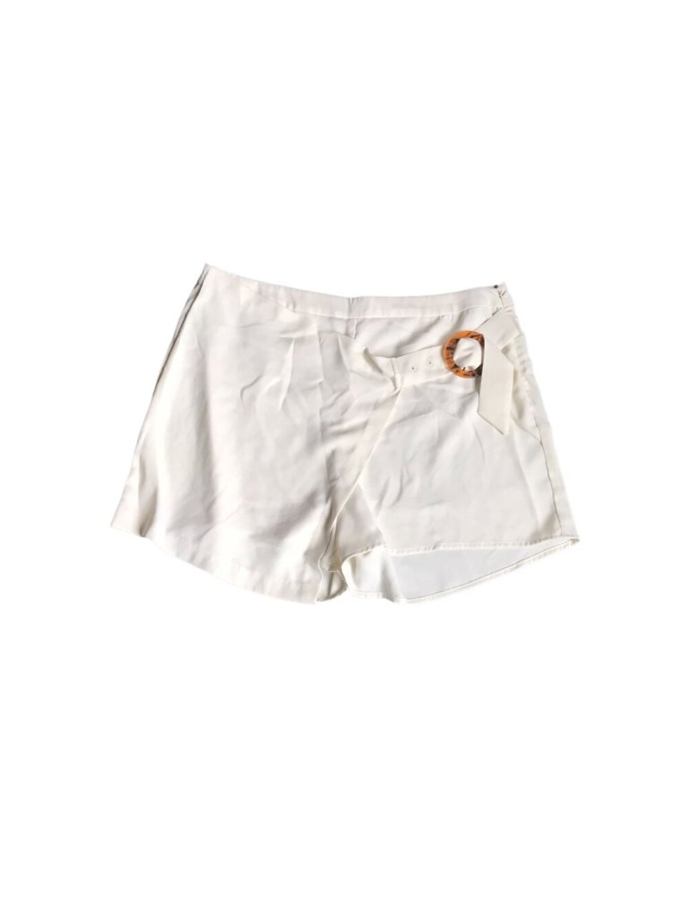Eloquii White Faux Wrap Short